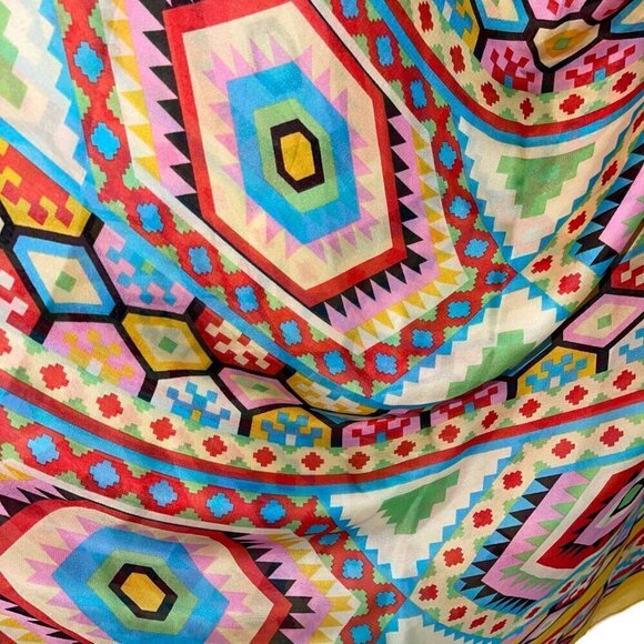 Womens Scarf Size Large Multicolor Southwestern Print Bohemian - Picture 6 of 10